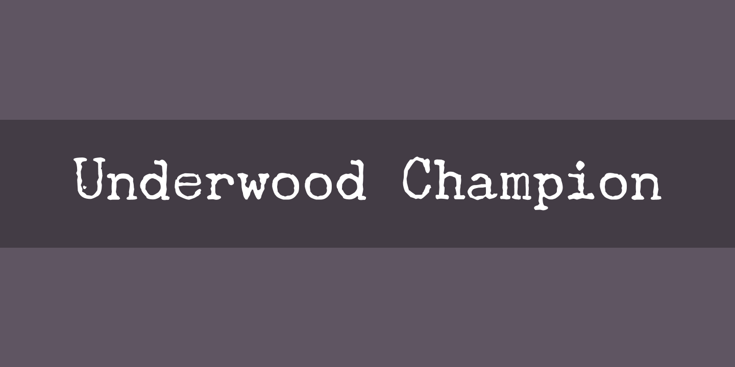 Underwood Champion